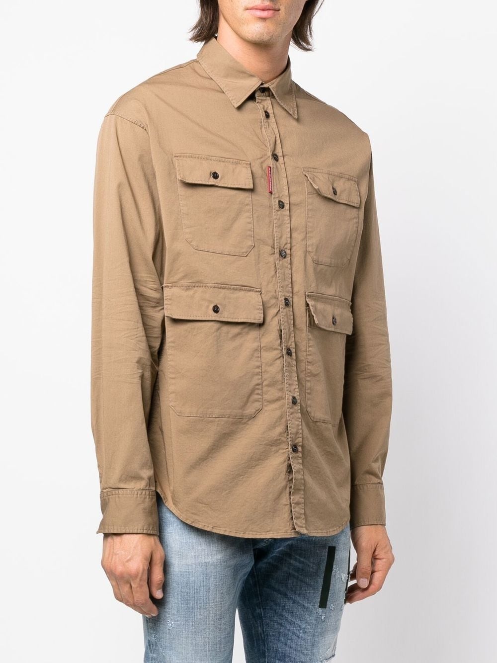 patch-pocket button-up shirt - 3