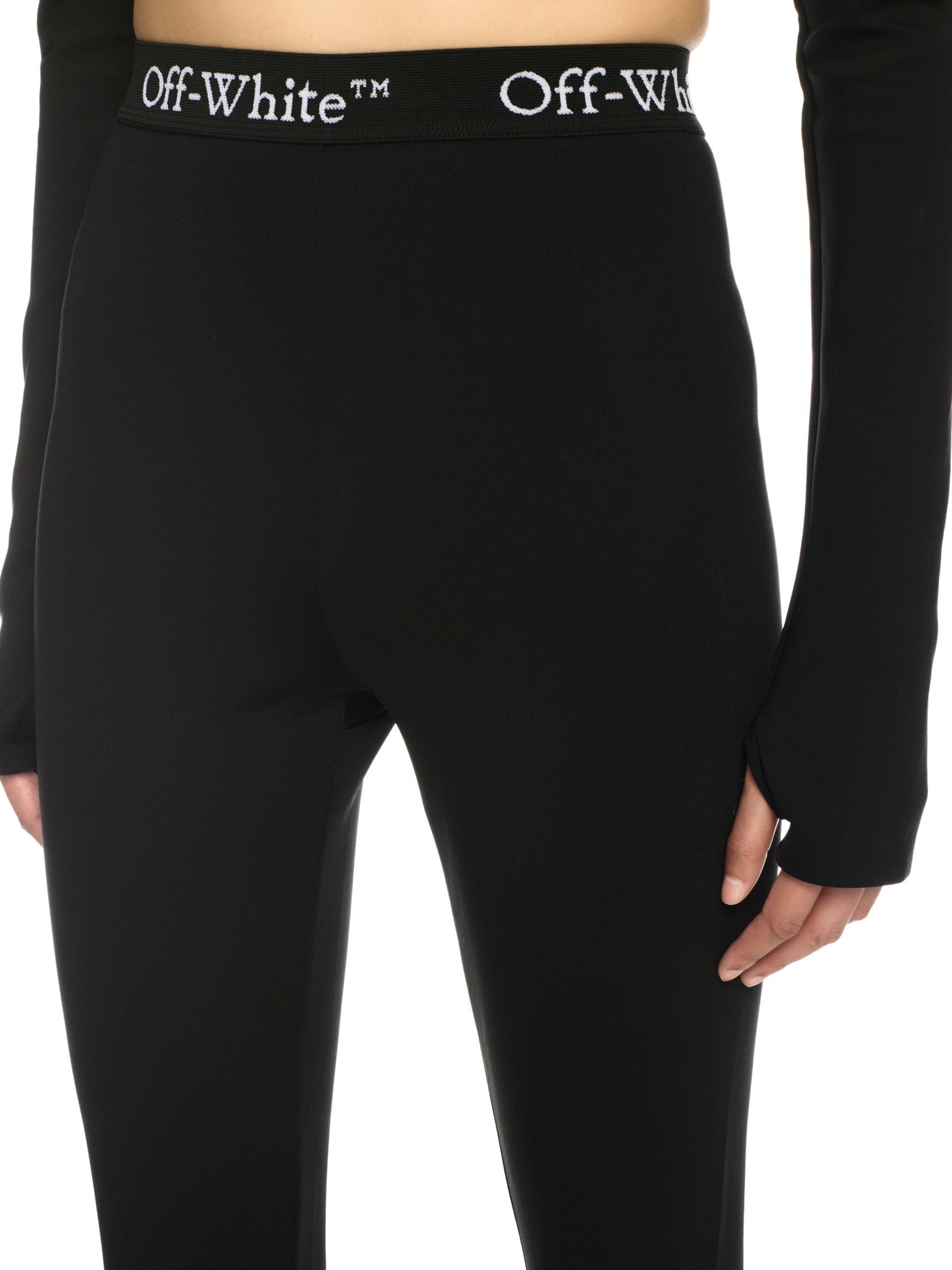 Black Logo Band Leggings - 5