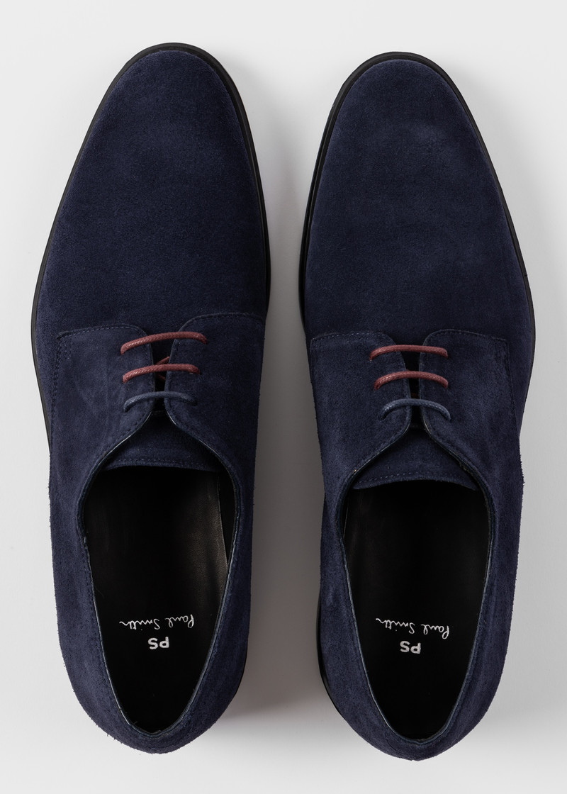 Navy Suede 'Bayard' Derby Shoes 3