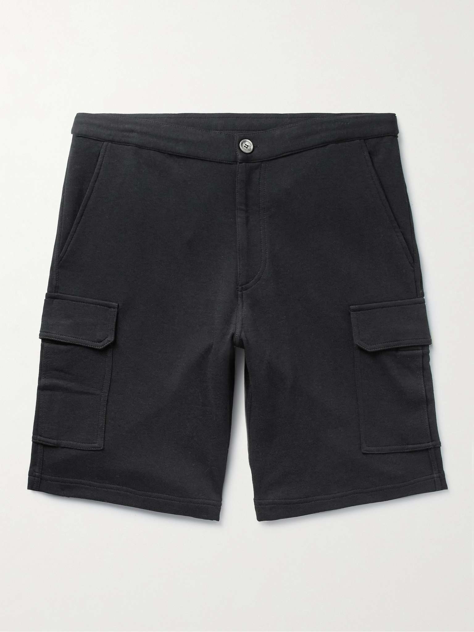 Straight-Leg Cotton-Blend Drawstrings Shorts - 1