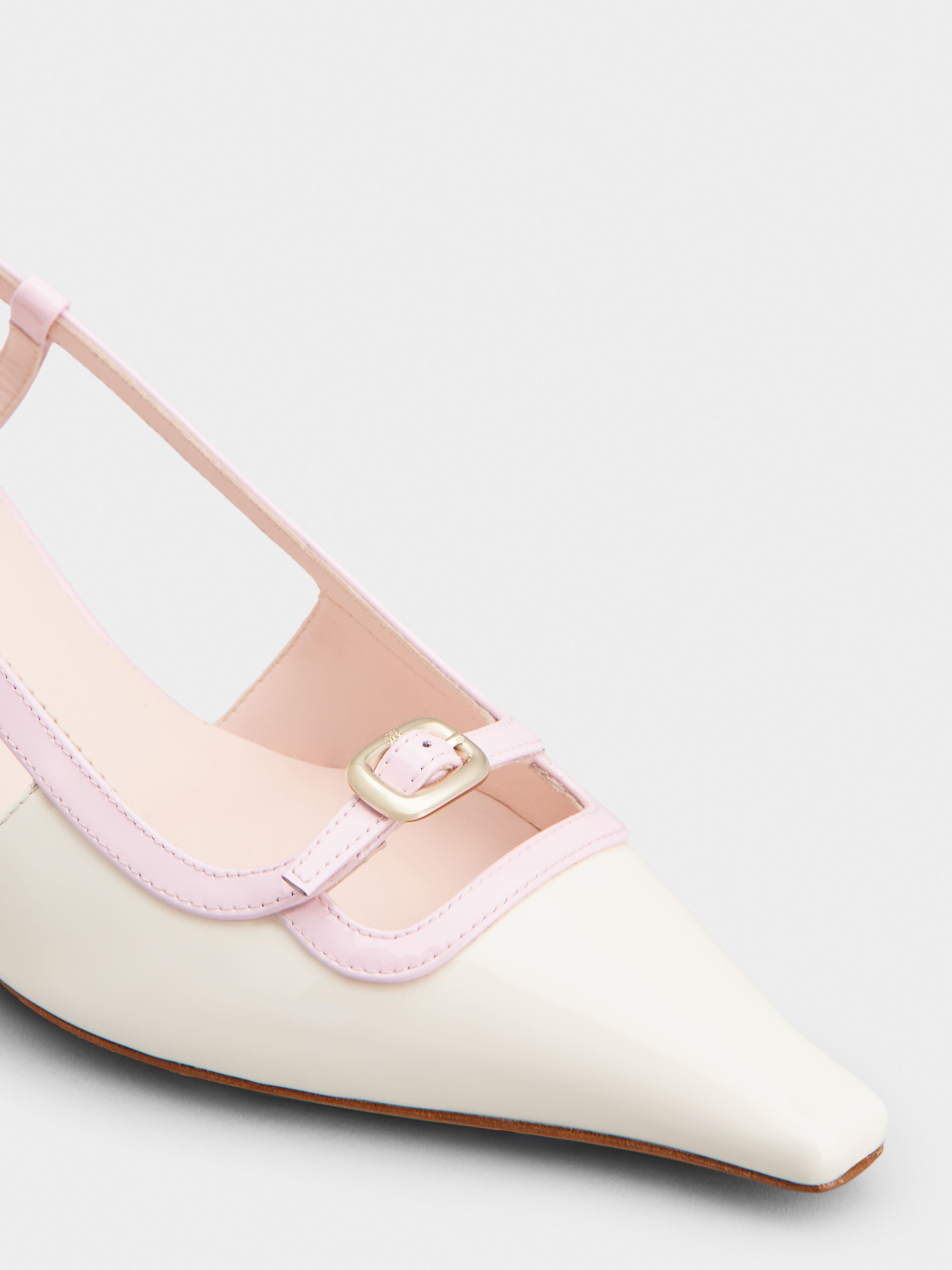 Viv’ Canard Slingback Pumps in Patent Leather - 3