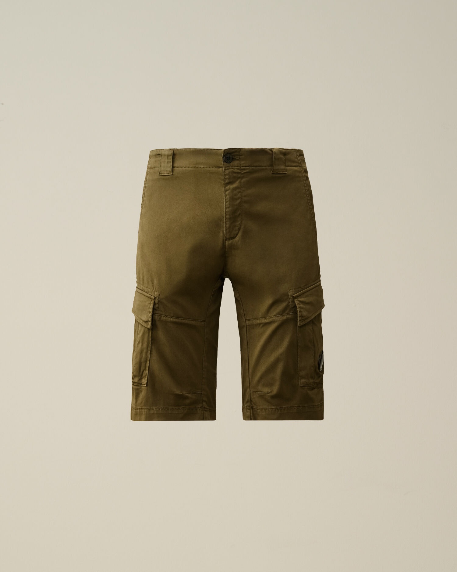 Stretch Sateen Cargo Shorts - 1