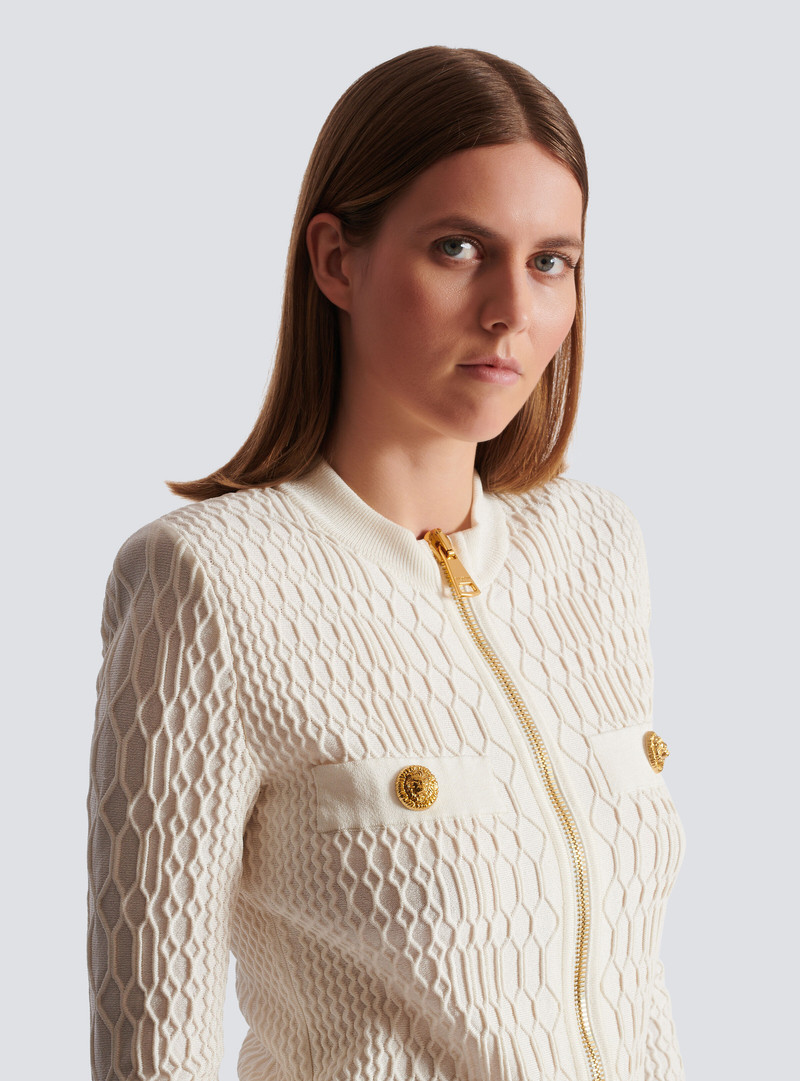 Crocodile knit jacket 7