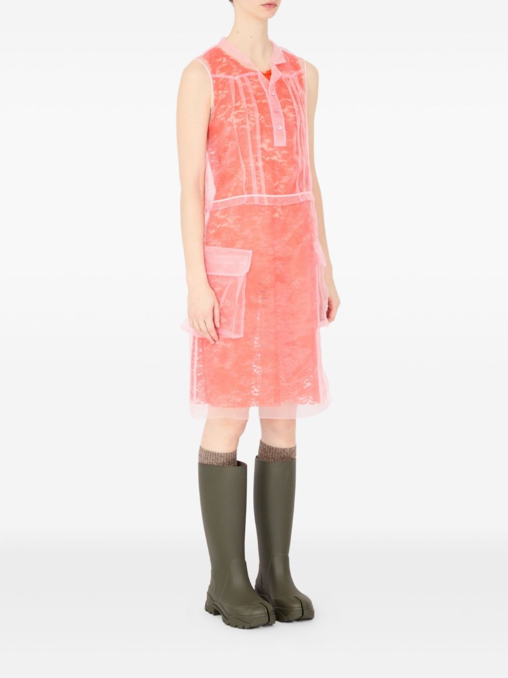 layered midi dress - 3