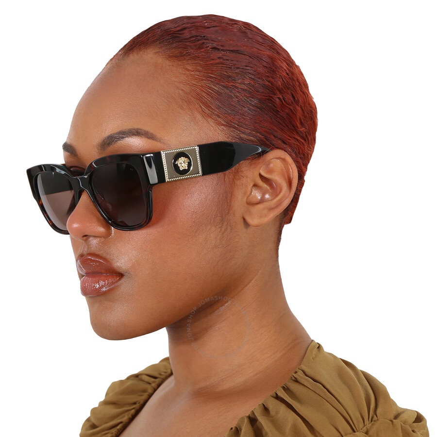 Versace Dark Brown Square Ladies Sunglasses VE4437U 108/73 54 - 2