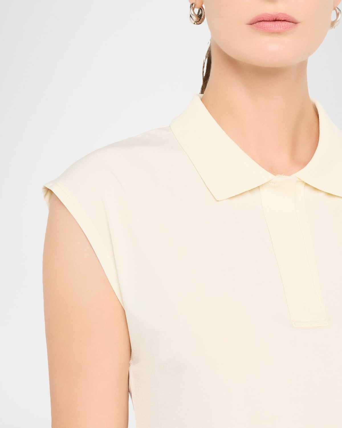 Cap-Sleeve Polo Top - 5