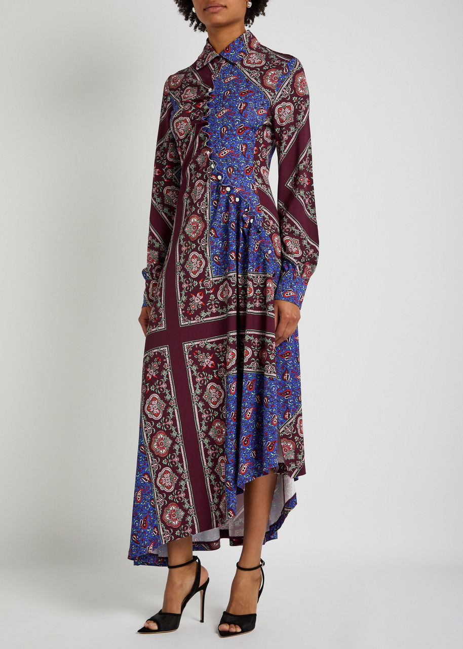 Rabanne Patterned Jersey Midi Shirt Dress - 2