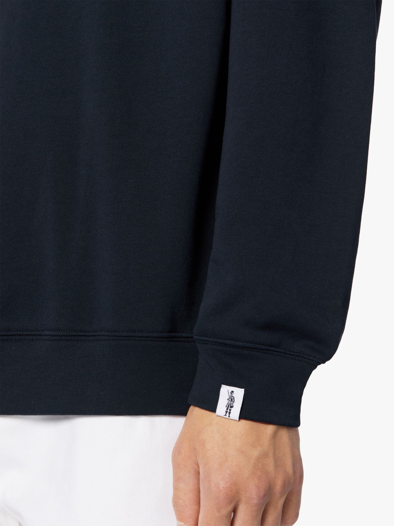 NAVY COTTON ZIP FRONT SWEATSHIRT | GJM-200 6
