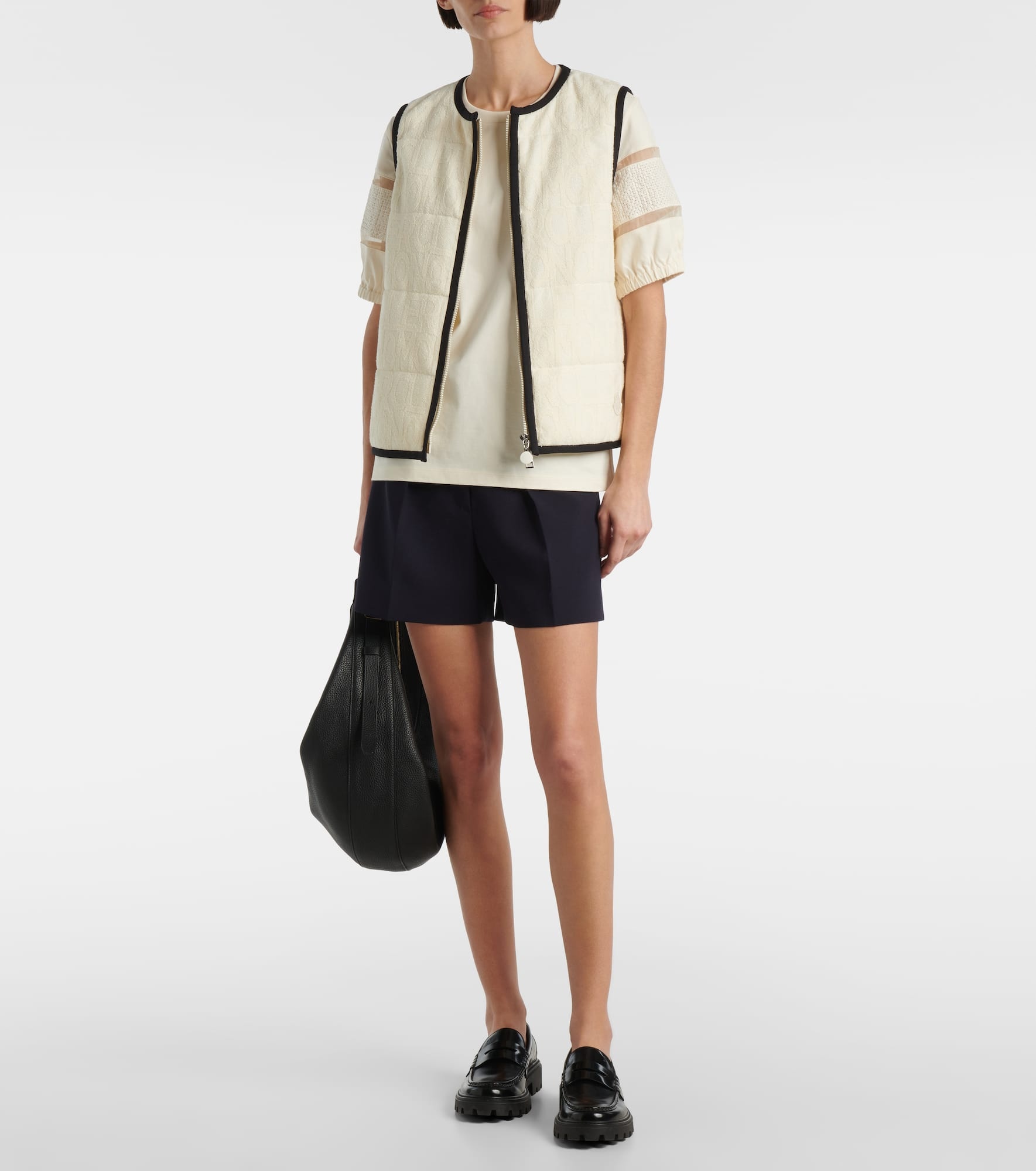 Lace-trimmed cotton T-shirt - 2