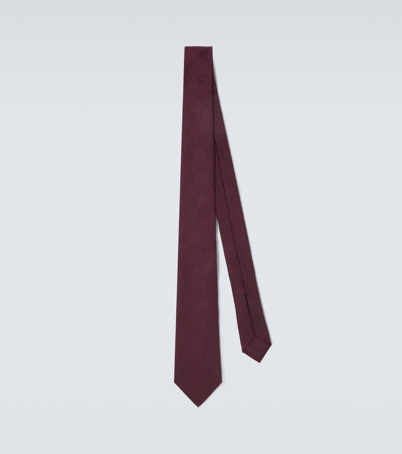 GG cotton and silk jacquard tie 1
