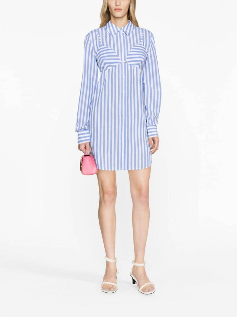 STAUD Alita striped poplin shirtdress outlook
