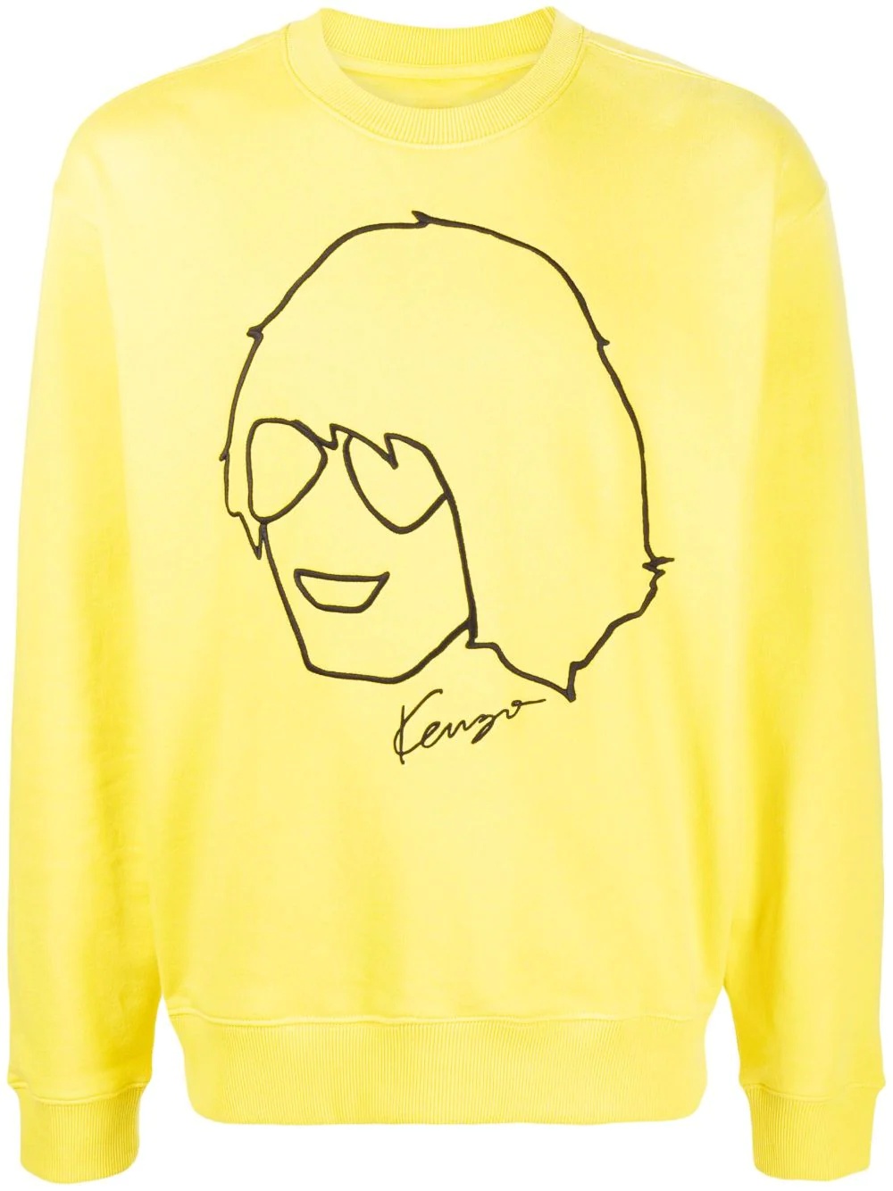 Tribute embroidered-motif cotton sweatshirt - 1