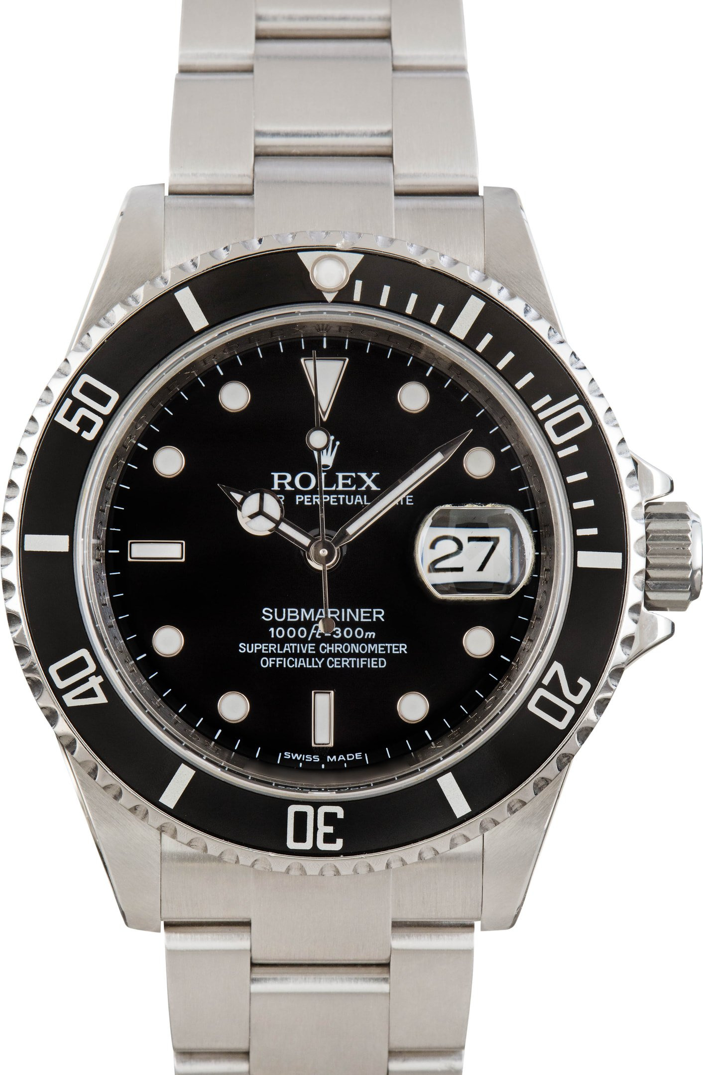 Rolex Submariner 16610T No Holes Stainless Steel Case - 1