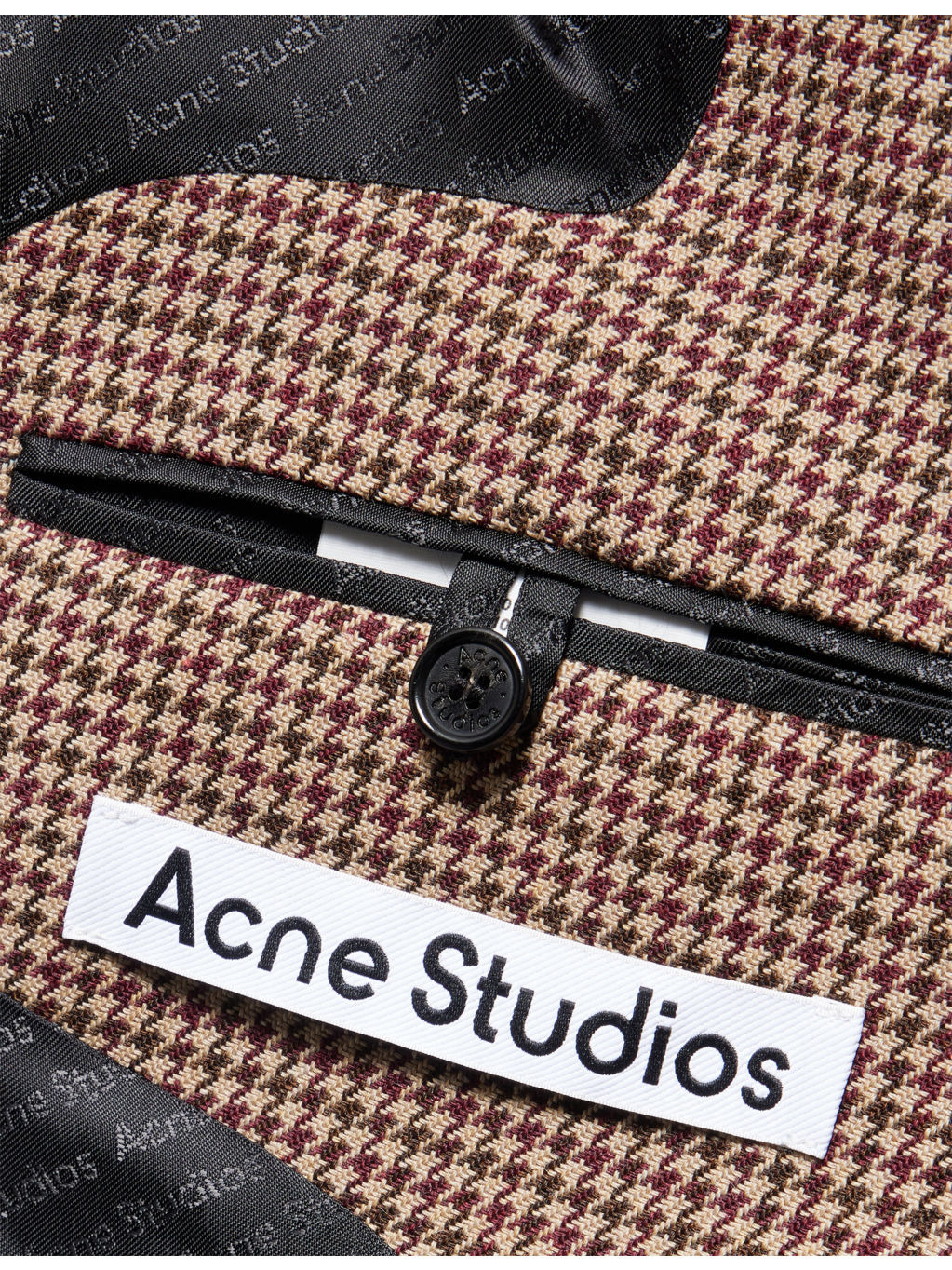 Houndstooth Notched-Lapel Wool Coat - 6