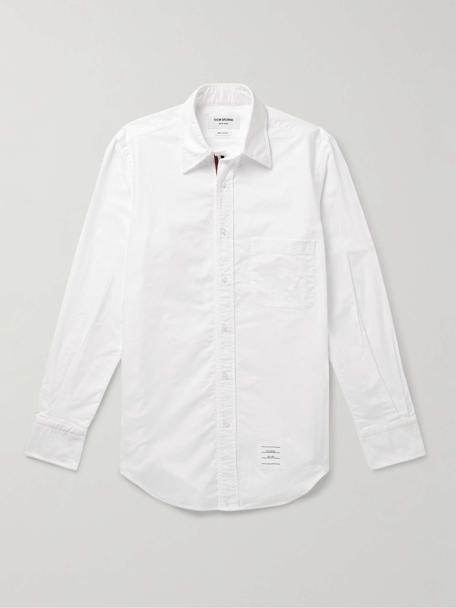 Slim-Fit Button-Down Collar Logo-Appliquéd Cotton Oxford Shirt - 1