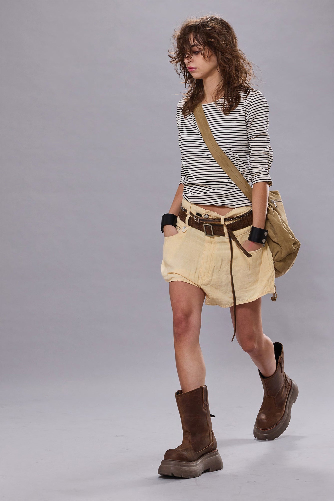 ELBOW SLEEVE STRIPE TEE - 3