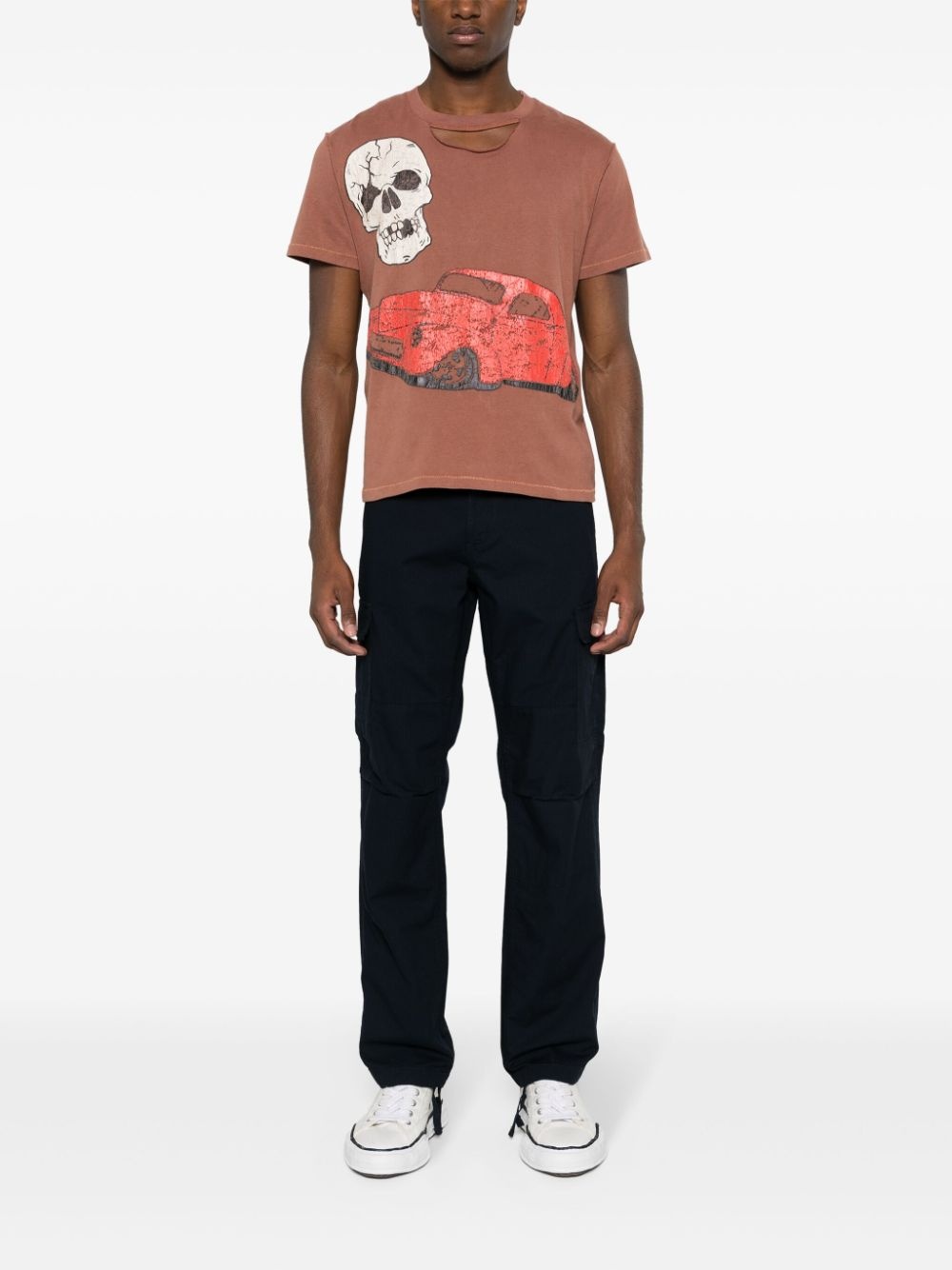 skull-print cotton T-shirt - 2