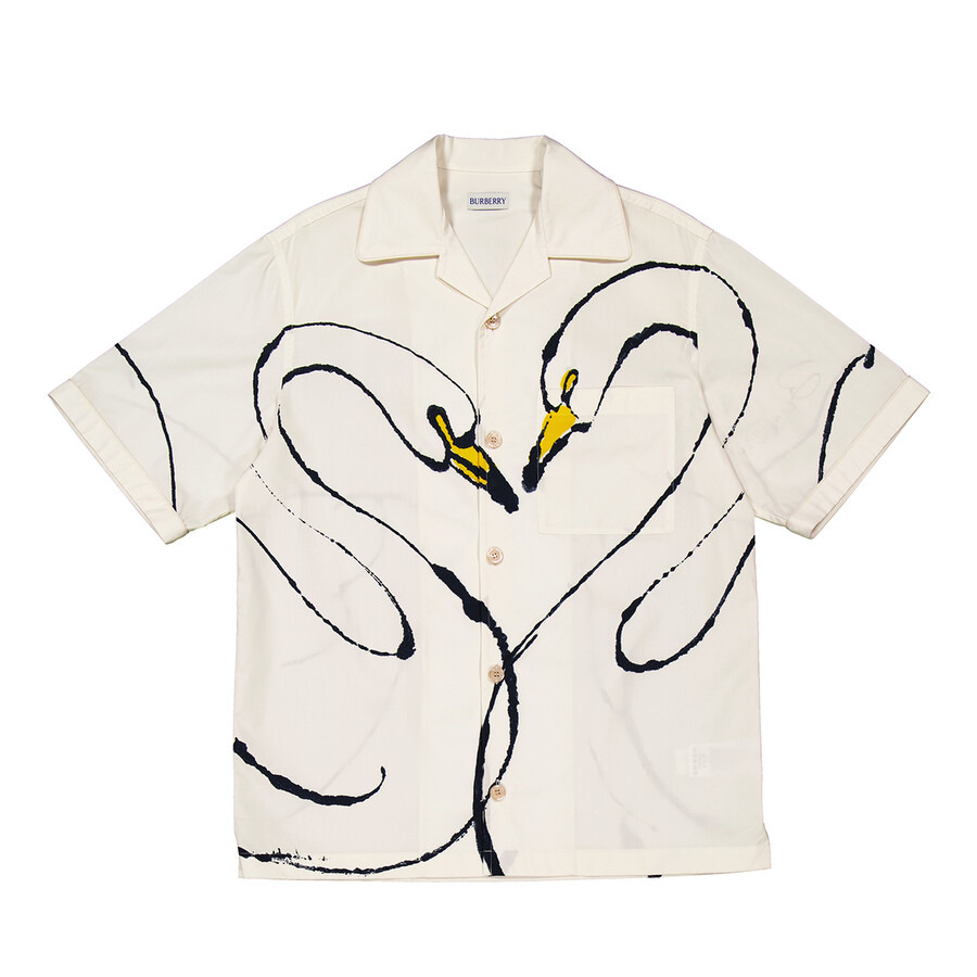 Burberry Swan Print Button Down Shirt - 5