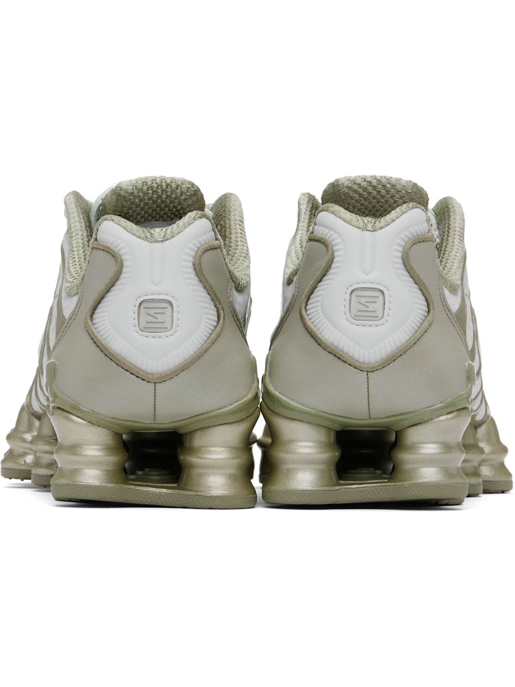 Silver & Khaki Shox TL Sneakers - 2