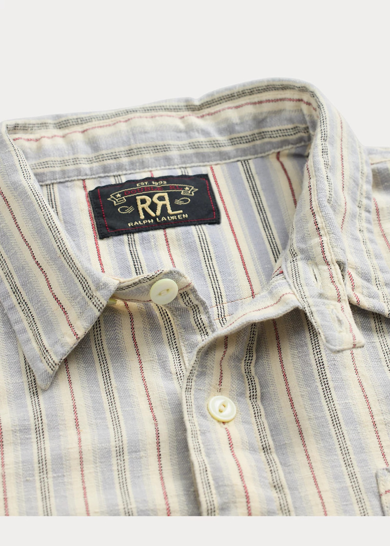 Striped Twill Popover Shirt 3