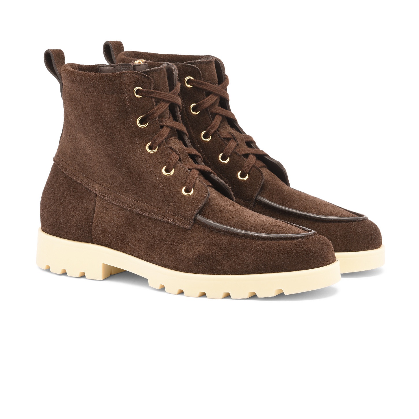 Women's dark brown suede ankle boot - 3