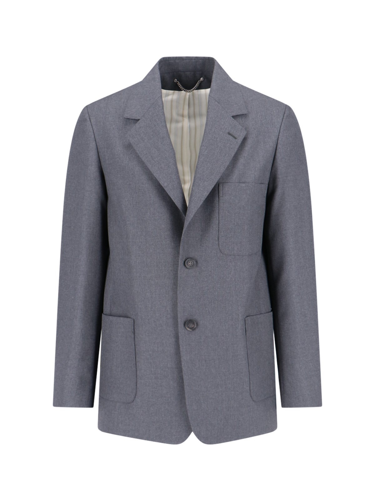 SINGLE-BREASTED VIRGIN WOOL JACKET - 1