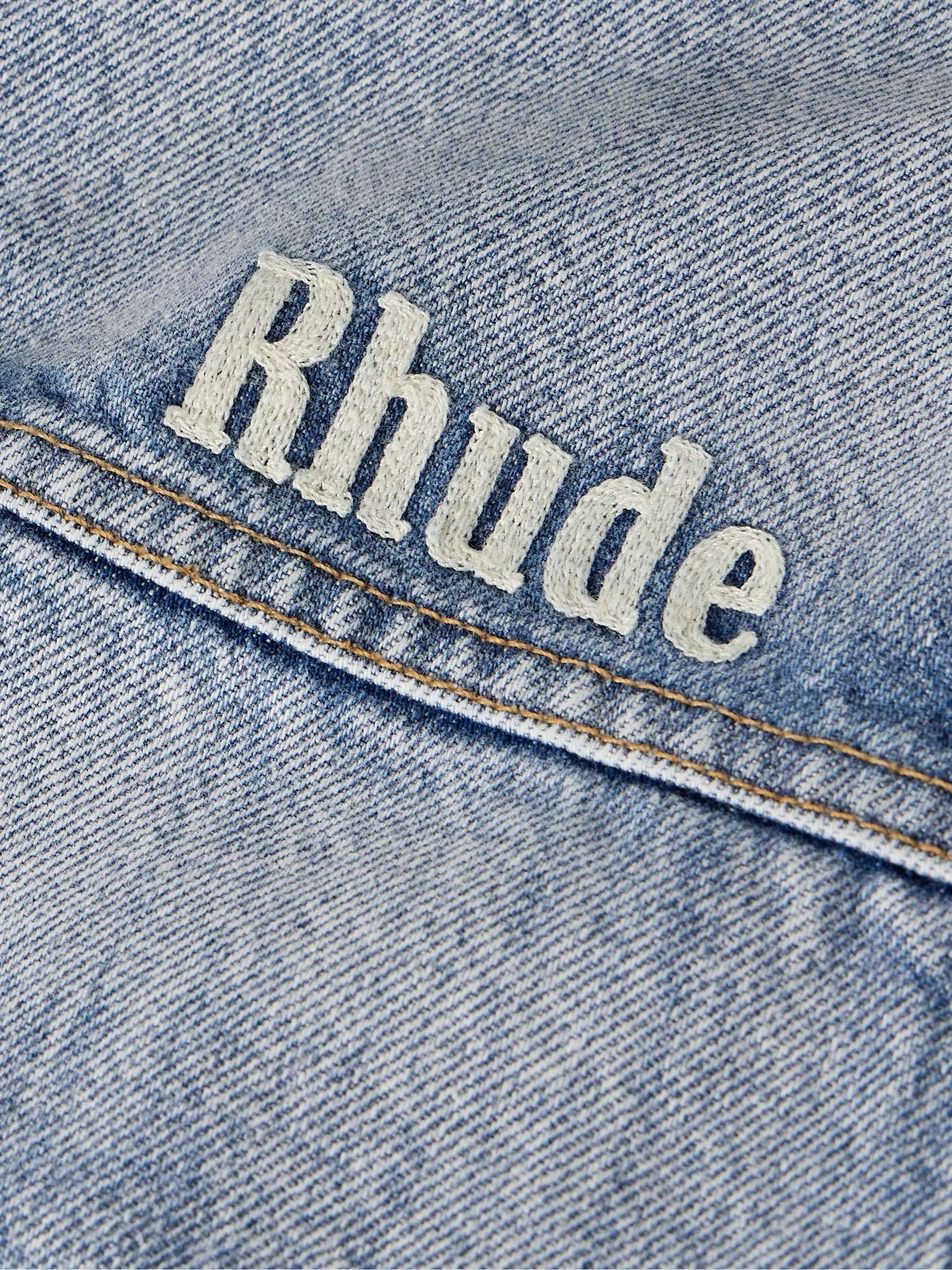 + Lamborghini Logo-Embroidered Denim Jacket - 6
