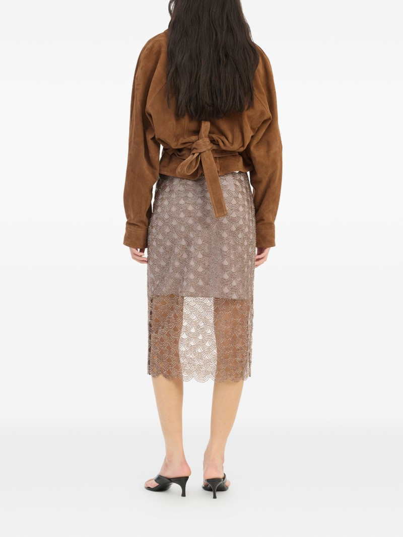sequin-embellished midi skirt 3