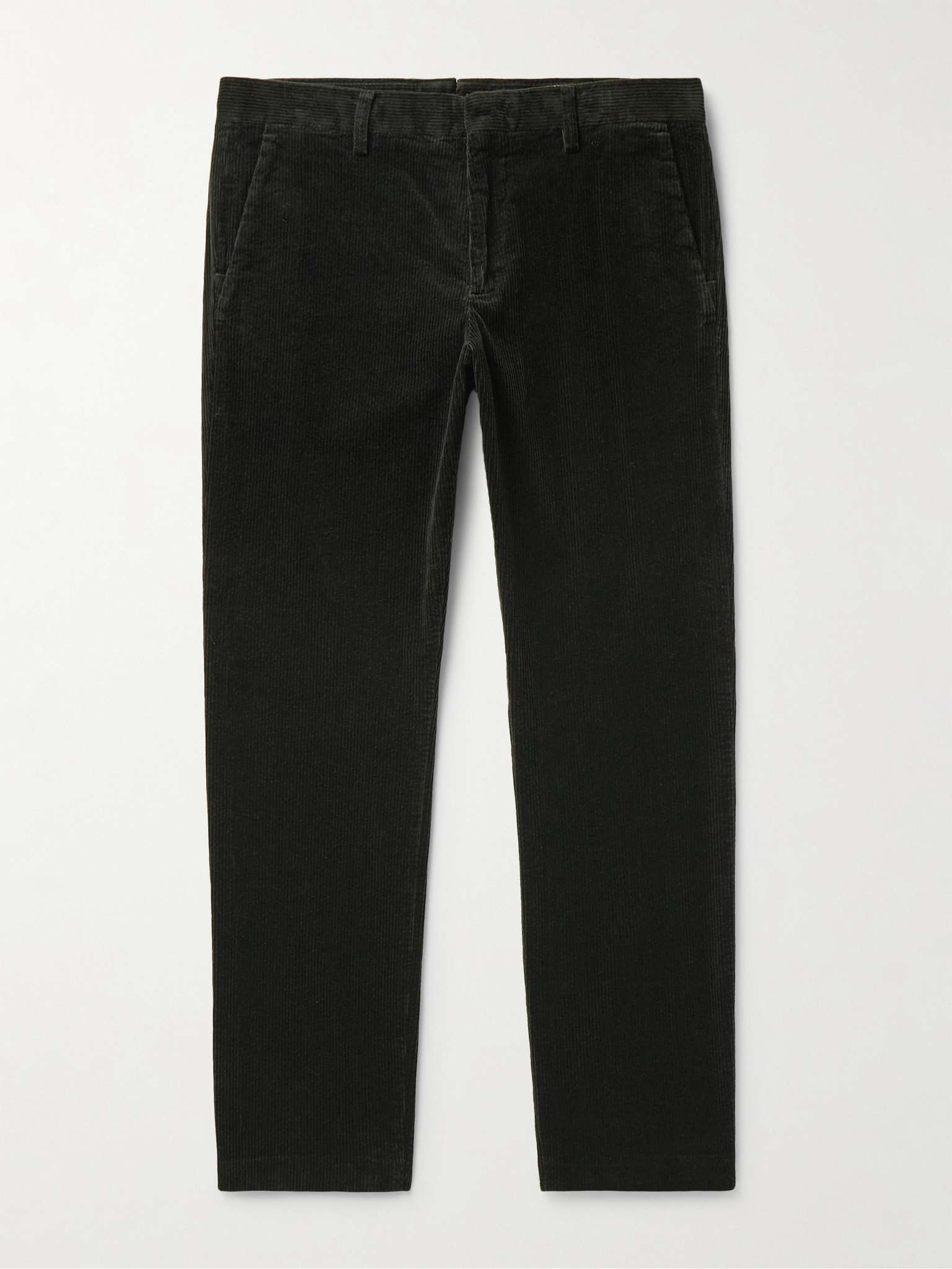 Theo 1322 Straight-Leg Organic Cotton-Blend Corduroy Trousers - 1