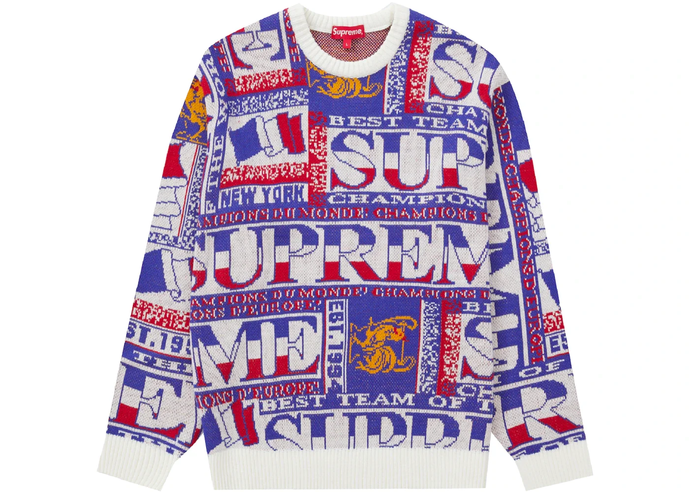 Supreme Scarf Sweater White - 1