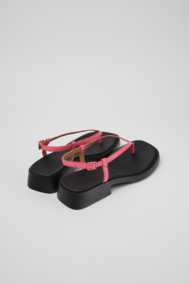 CAMPERLAB Pink Leather Sandals for Women. outlook