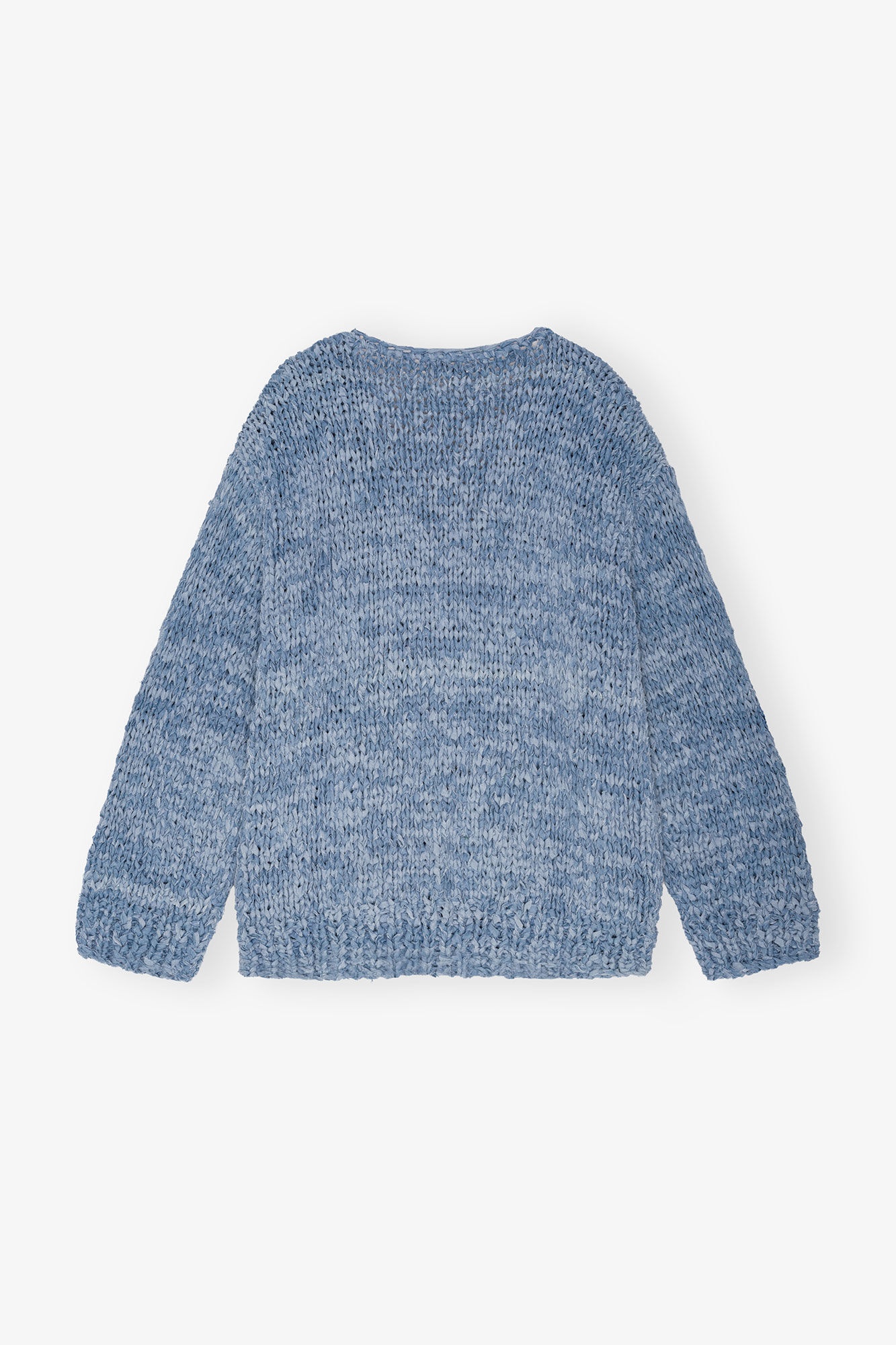BLUE DENIM HANDKNIT CARDIGAN - 7