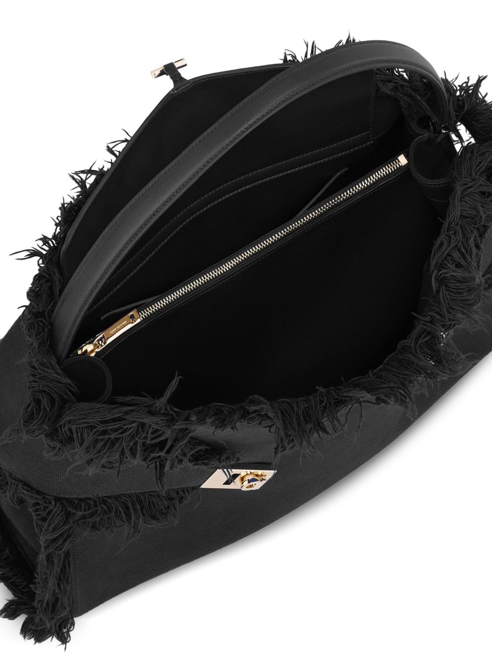 large Hug fringe-detail shoulder bag - 6