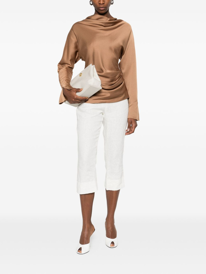 SIMKHAI Victoria draped cowl-neck top outlook
