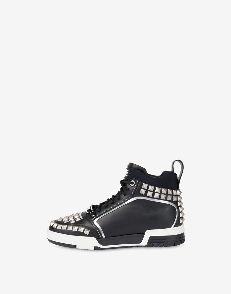 STREETBALL STUDDED HIGH-TOP SNEAKERS 2