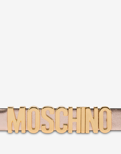 Moschino LETTERING LOGO LAMINATED BELT outlook