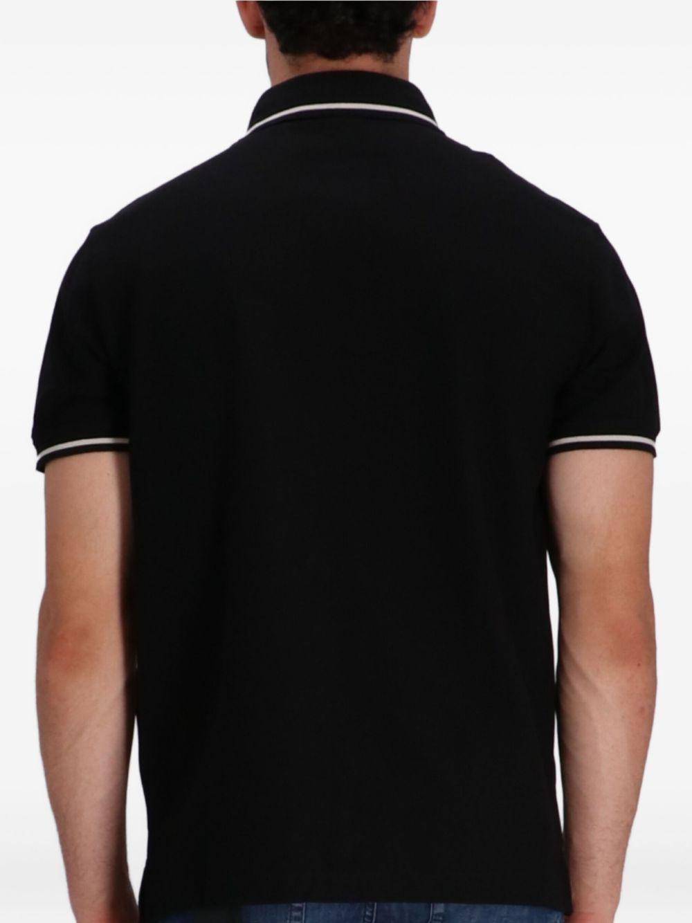tipped-collar cotton polo shirt - 2