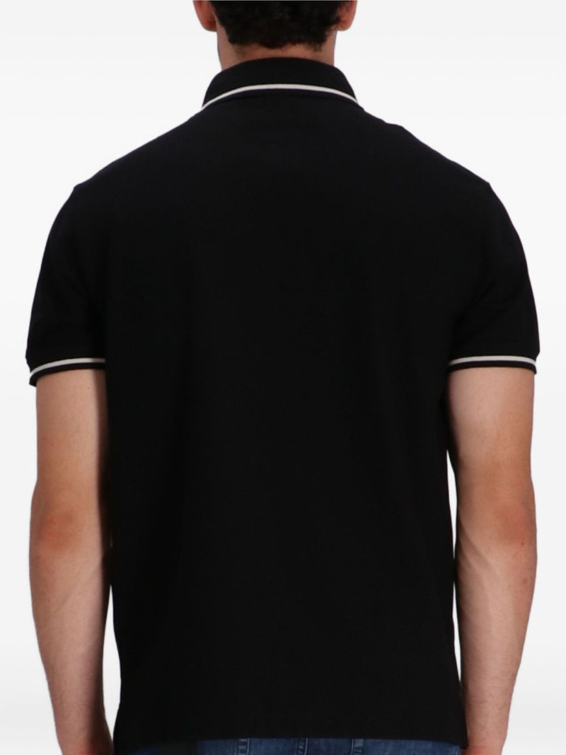 EMPORIO ARMANI tipped-collar cotton polo shirt outlook