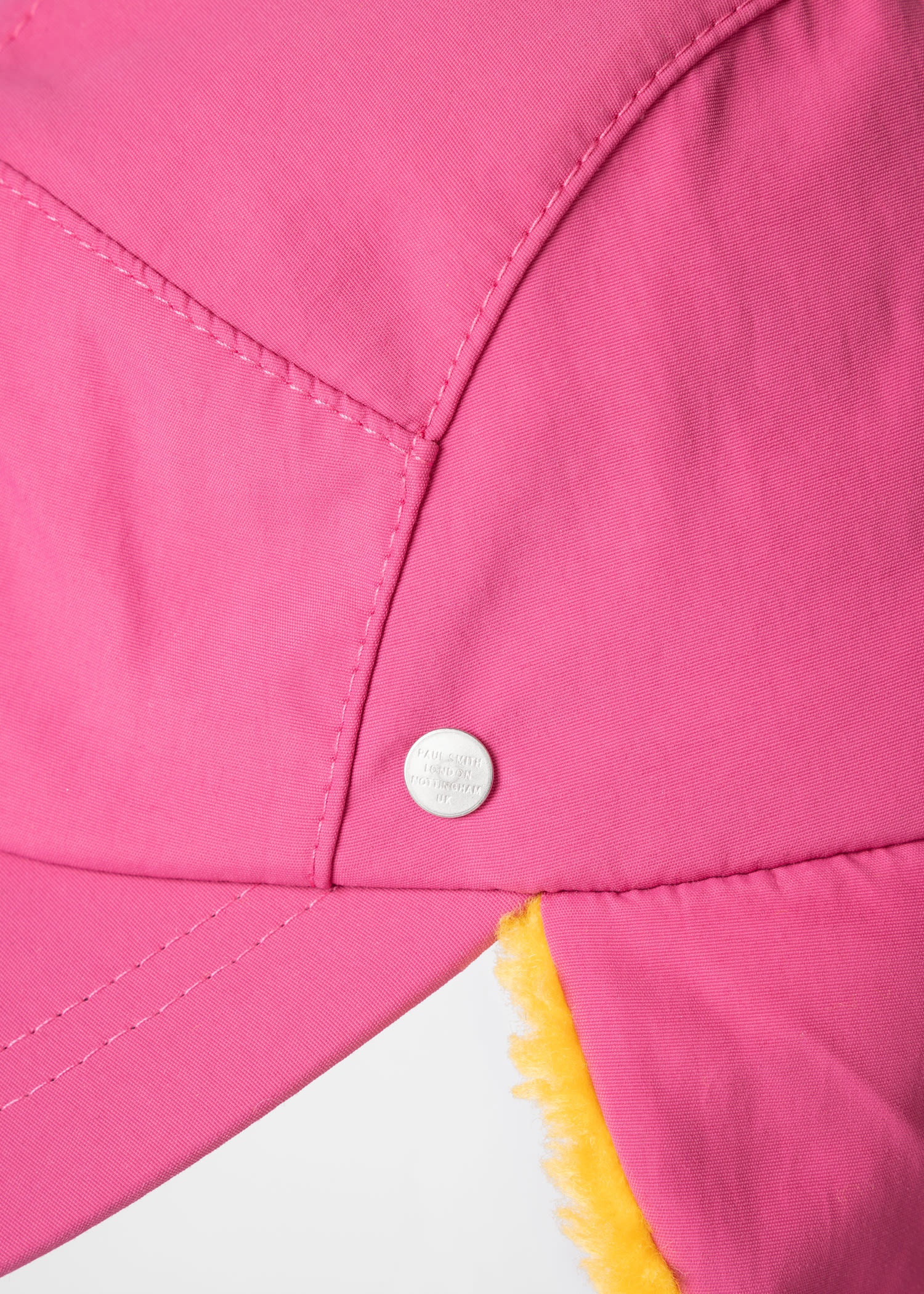 Pink Cap With Faux Shearling Trim - 4