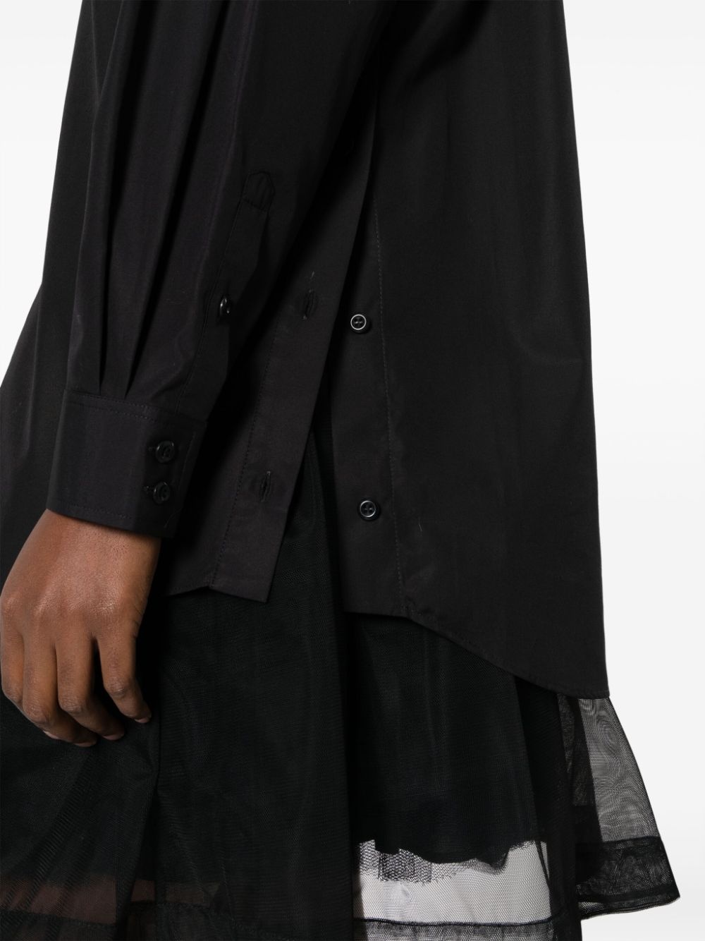 appliquÃ©-detail side button-fastening shirt - 5