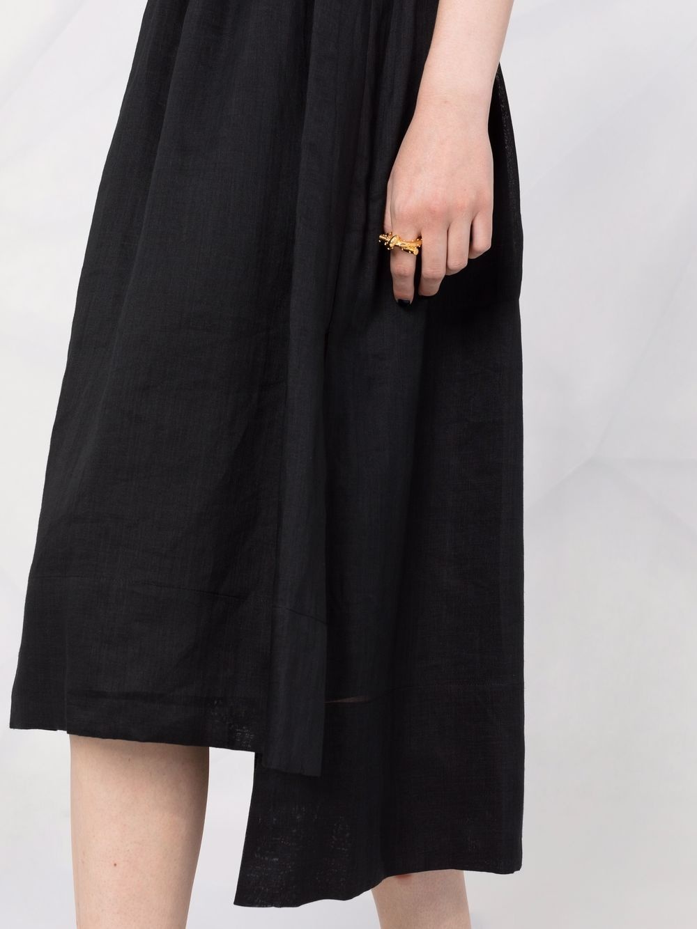 sleeveless gathered-detail dress - 3