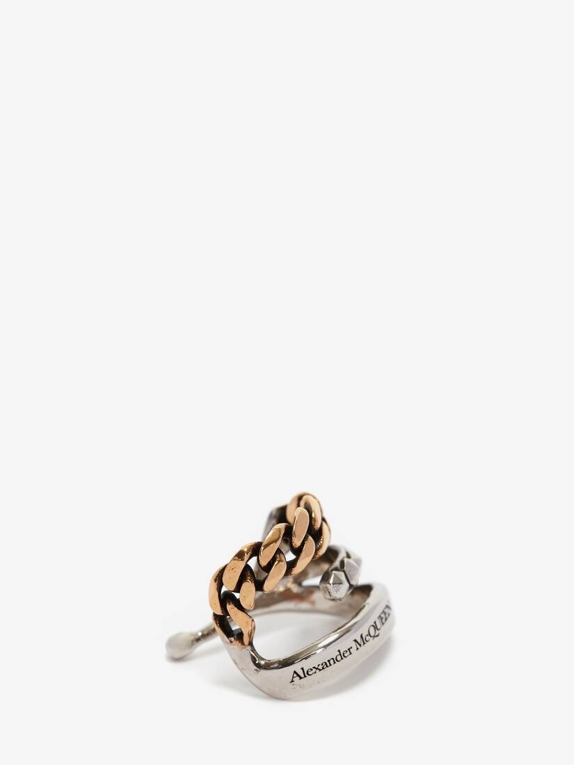 Punk Ear Cuff in Antique Silver/antique Gold - 2