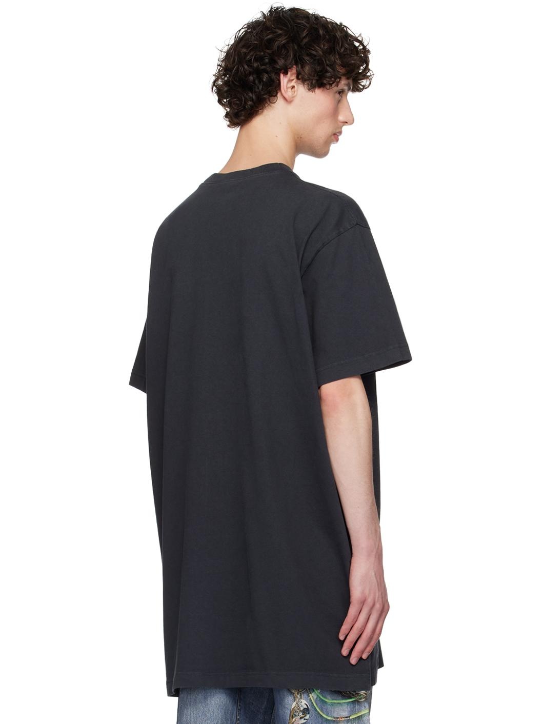 Black Printed T-Shirt - 3