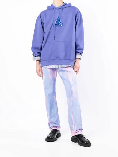 ADER error embroidered-logo asymmetric-pocket hoodie outlook