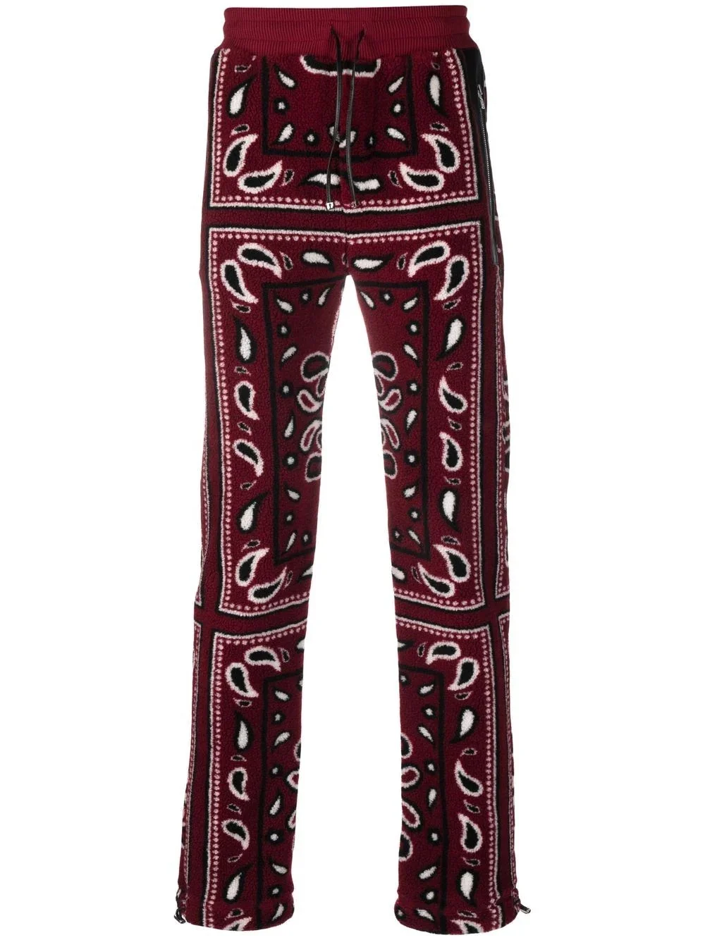 Bandana Paisley Polar Fleece Pants "Red" - 1