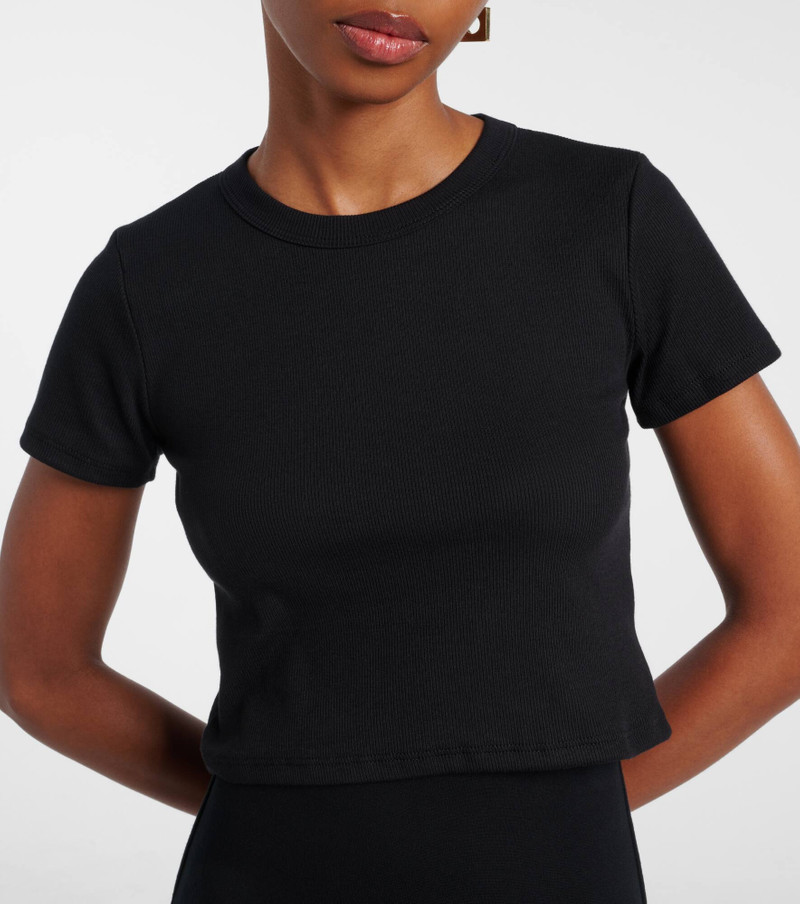 Kelly cropped cotton-blend jersey T-shirt 4