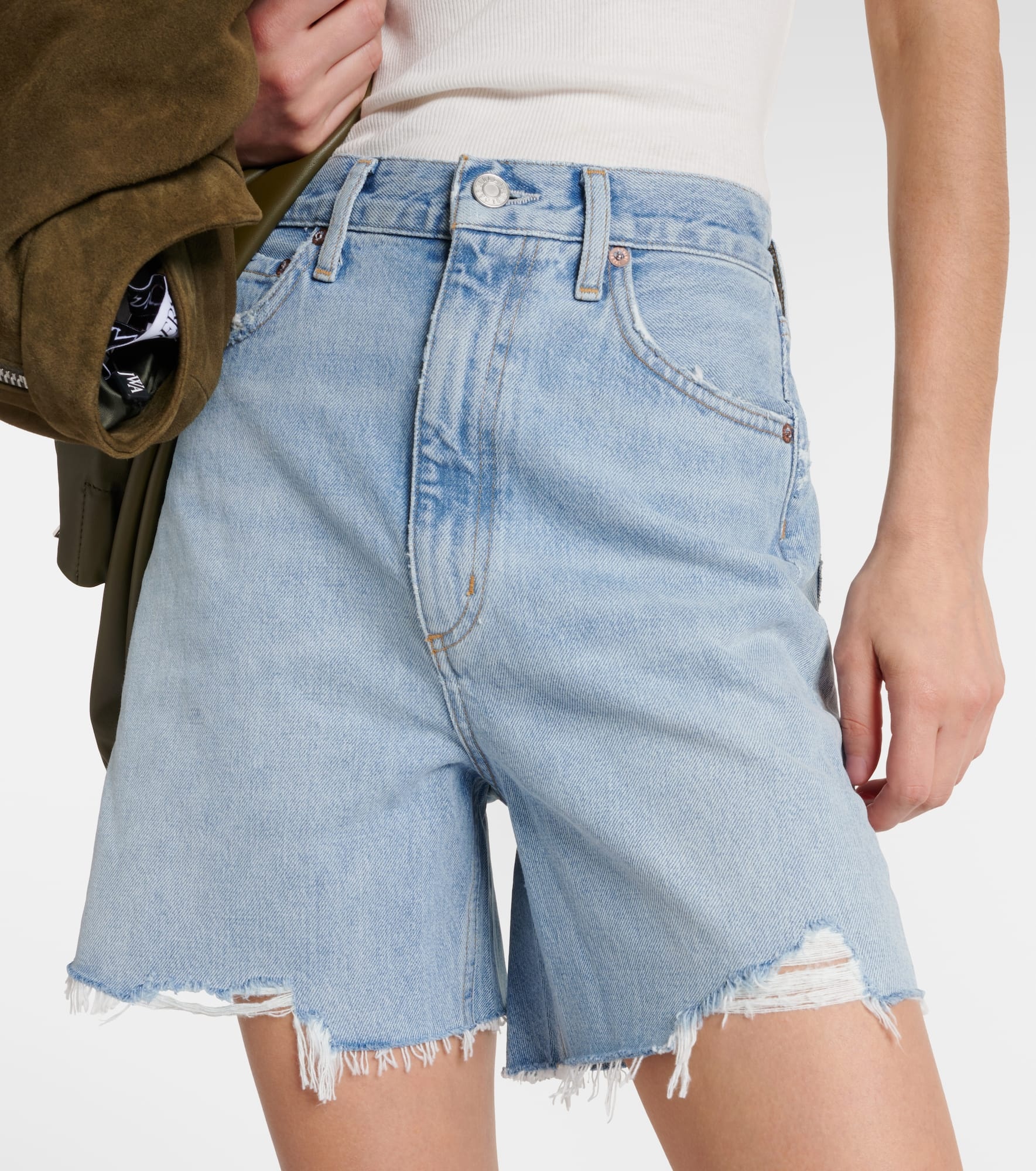 Stella high-rise denim shorts - 4