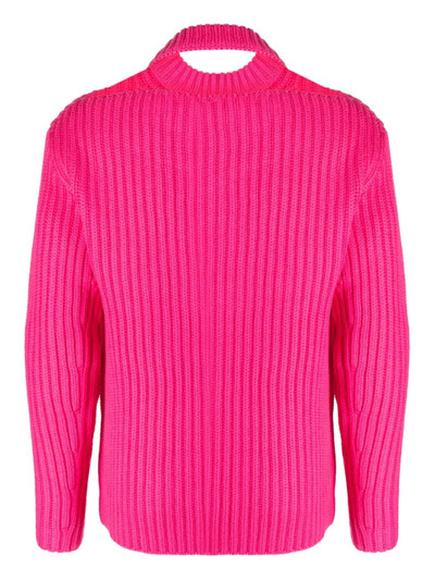 BOTTER cut-out ribbed-knit merino jumper outlook