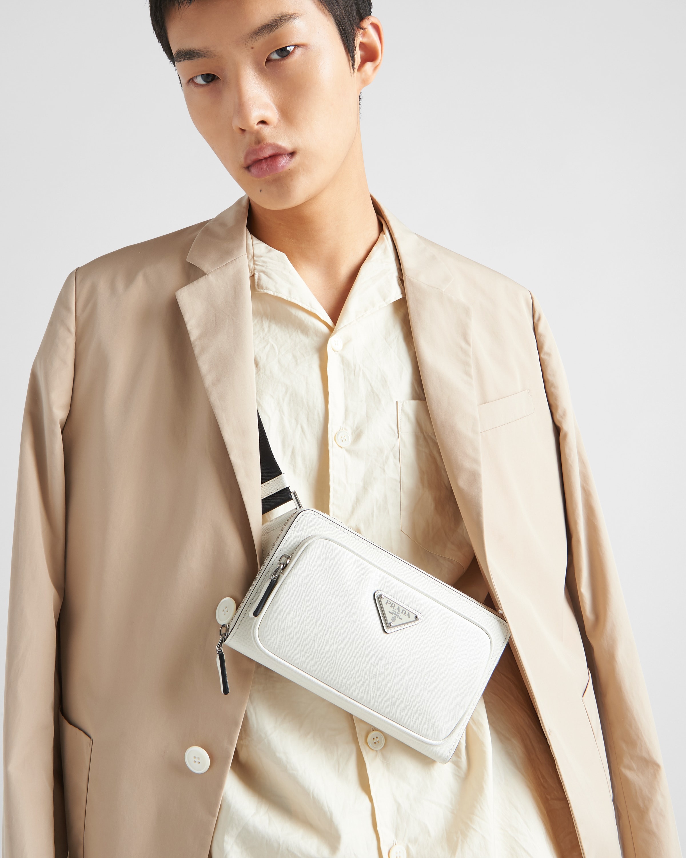 ハンドバッグ Prada White Leather Prada Buckle Buckle Bag White Leather Prada Buckle Buckle Bag | italist