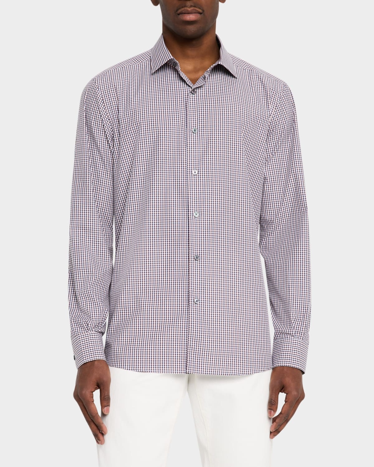 Men's Cotton Check Casual Button-Down Shirt - 4